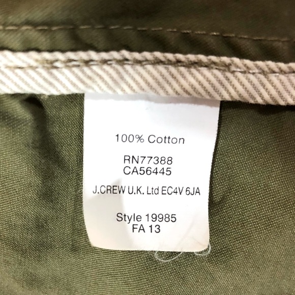 J. Crew Army-style Oversized Jacket; Army Green; XS - Picture 5 of 6